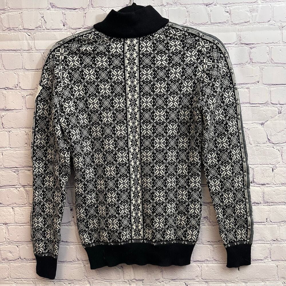Dale of Norway Women's Frida Jacket Sweater Full Zip Black & White Small FLAWED - Picture 10 of 16